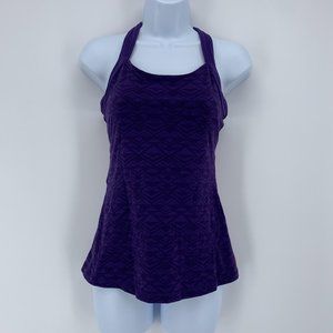 Lucy Power Women's Purple Geo Print Racerback Tank Top Size Small